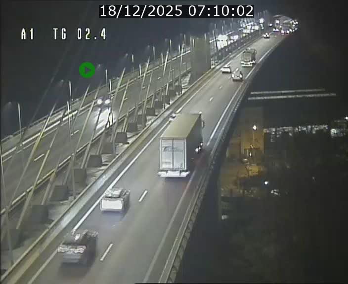 Traffic live webcam Luxembourg Sandweiler - A1 direction Luxembourg-ville - BK 2.4