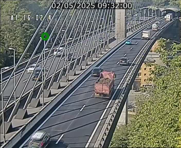 Traffic live webcam Luxembourg Sandweiler - A1 direction Luxembourg-ville - BK 2.4