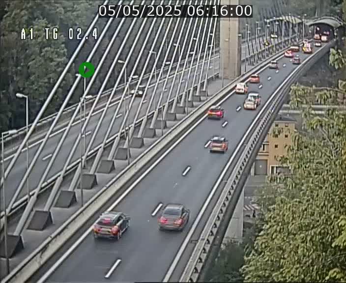 Traffic live webcam Luxembourg Sandweiler - A1 direction Luxembourg-ville - BK 2.4