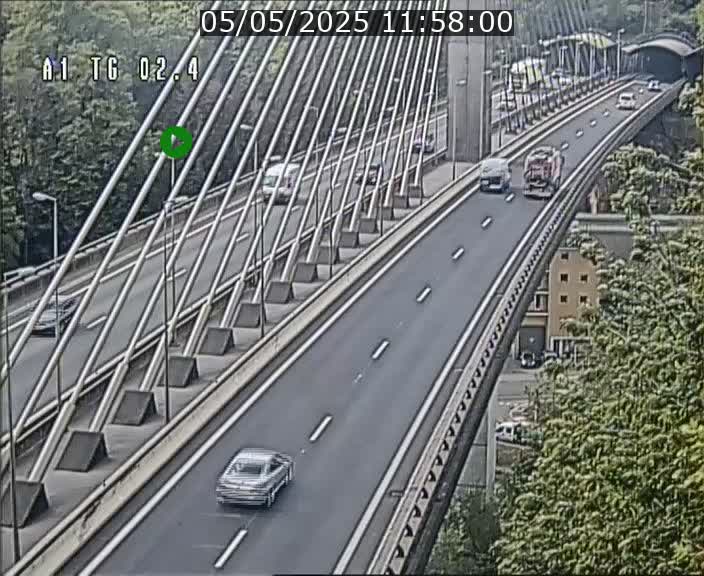 Traffic live webcam Luxembourg Sandweiler - A1 direction Luxembourg-ville - BK 2.4