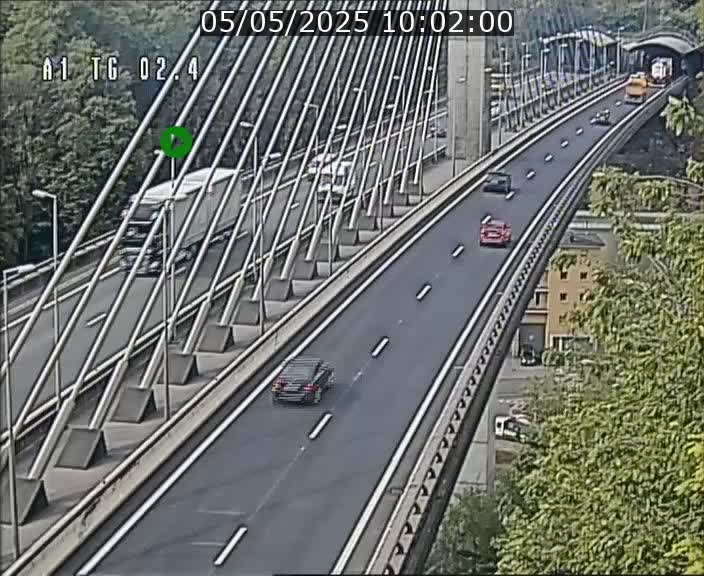 Traffic live webcam Luxembourg Sandweiler - A1 direction Luxembourg-ville - BK 2.4