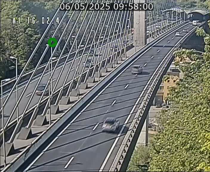 Traffic live webcam Luxembourg Sandweiler - A1 direction Luxembourg-ville - BK 2.4