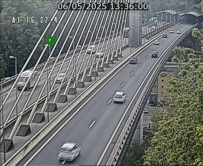 Traffic live webcam Luxembourg Sandweiler - A1 direction Luxembourg-ville - BK 2.4