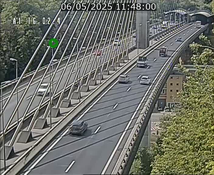 Traffic live webcam Luxembourg Sandweiler - A1 direction Luxembourg-ville - BK 2.4