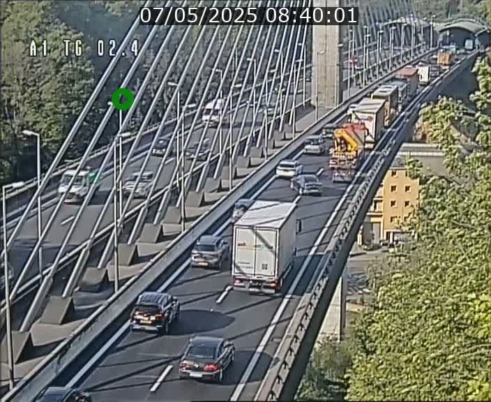 Traffic live webcam Luxembourg Sandweiler - A1 direction Luxembourg-ville - BK 2.4