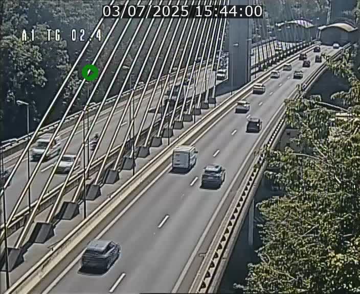 Traffic live webcam Luxembourg Sandweiler - A1 direction Luxembourg-ville - BK 2.4