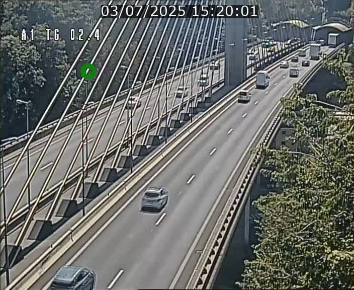 Traffic live webcam Luxembourg Sandweiler - A1 direction Luxembourg-ville - BK 2.4