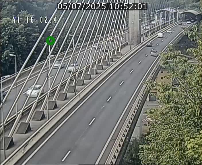Traffic live webcam Luxembourg Sandweiler - A1 direction Luxembourg-ville - BK 2.4