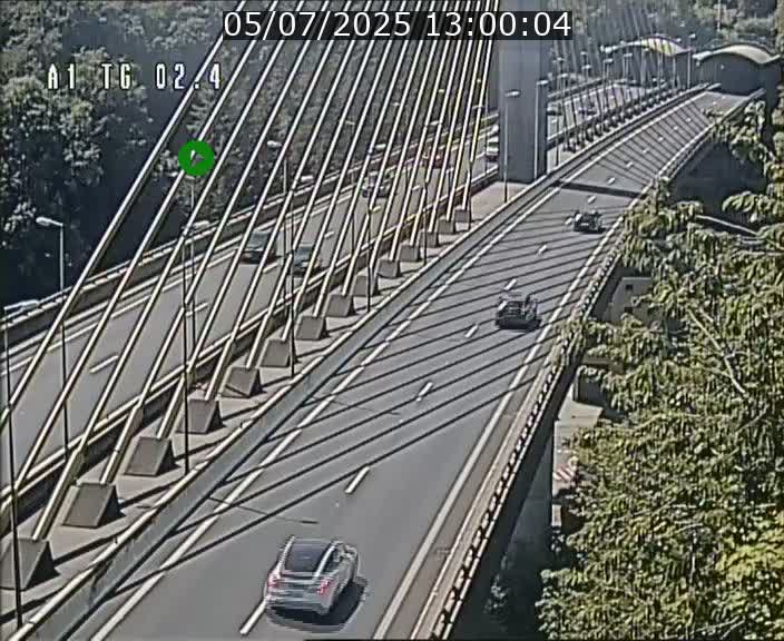 Traffic live webcam Luxembourg Sandweiler - A1 direction Luxembourg-ville - BK 2.4