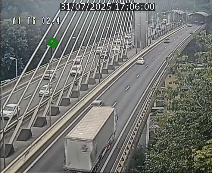 Traffic live webcam Luxembourg Sandweiler - A1 direction Luxembourg-ville - BK 2.4