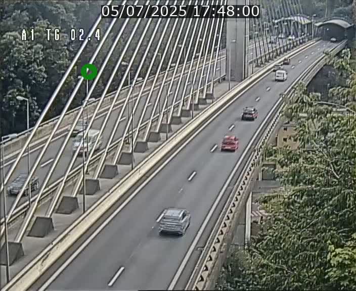 Traffic live webcam Luxembourg Sandweiler - A1 direction Luxembourg-ville - BK 2.4