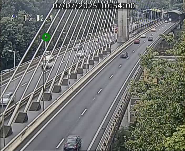 Traffic live webcam Luxembourg Sandweiler - A1 direction Luxembourg-ville - BK 2.4