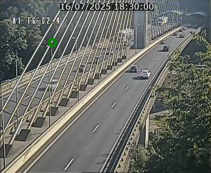 Traffic live webcam Luxembourg Sandweiler - A1 direction Luxembourg-ville - BK 2.4