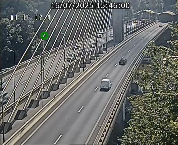 Traffic live webcam Luxembourg Sandweiler - A1 direction Luxembourg-ville - BK 2.4