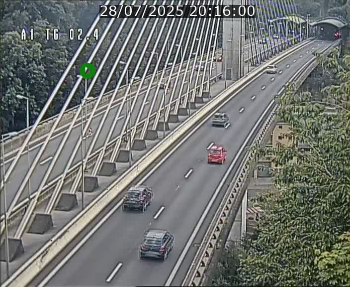 Traffic live webcam Luxembourg Sandweiler - A1 direction Luxembourg-ville - BK 2.4