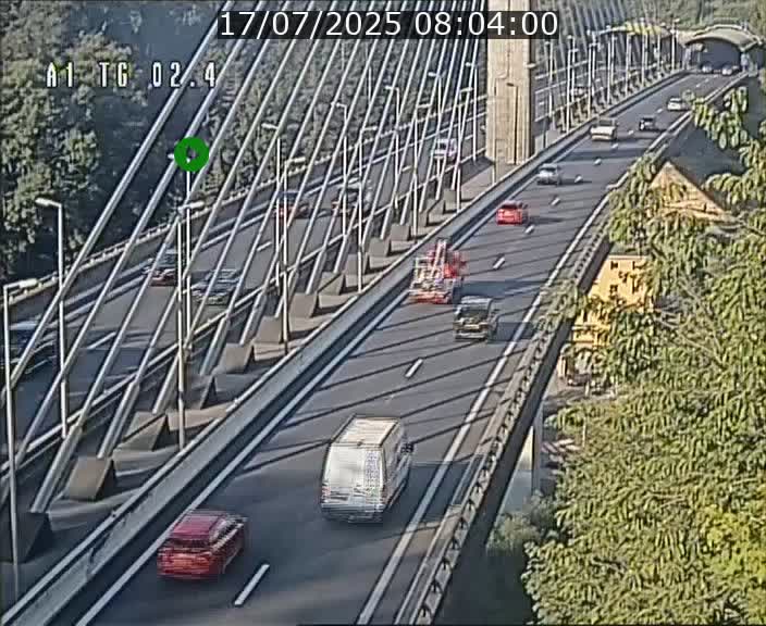 Traffic live webcam Luxembourg Sandweiler - A1 direction Luxembourg-ville - BK 2.4