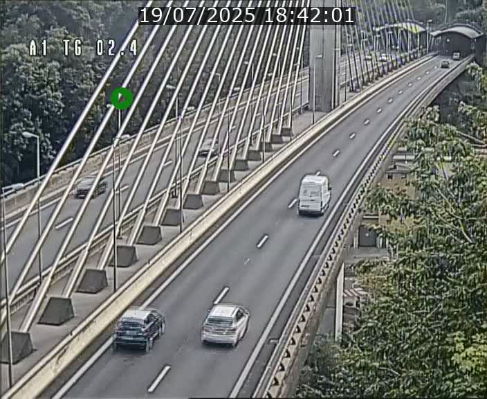 Traffic live webcam Luxembourg Sandweiler - A1 direction Luxembourg-ville - BK 2.4