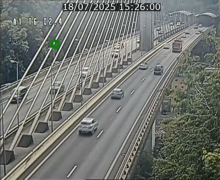 Traffic live webcam Luxembourg Sandweiler - A1 direction Luxembourg-ville - BK 2.4
