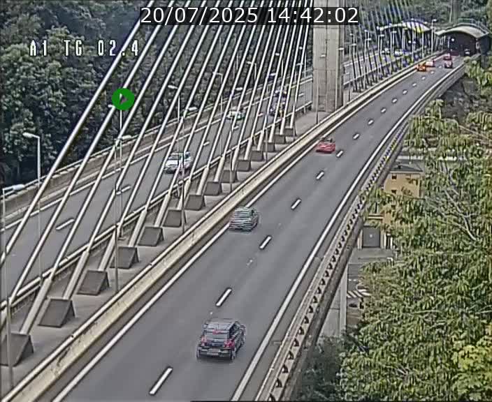 Traffic live webcam Luxembourg Sandweiler - A1 direction Luxembourg-ville - BK 2.4