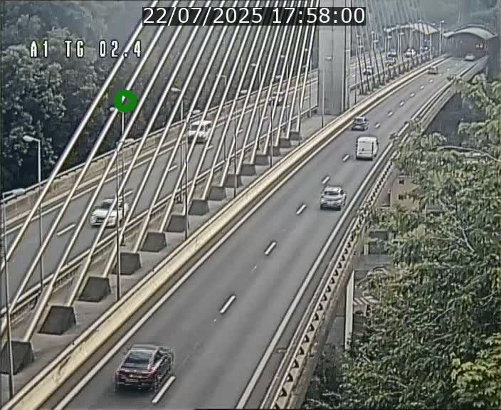 Traffic live webcam Luxembourg Sandweiler - A1 direction Luxembourg-ville - BK 2.4