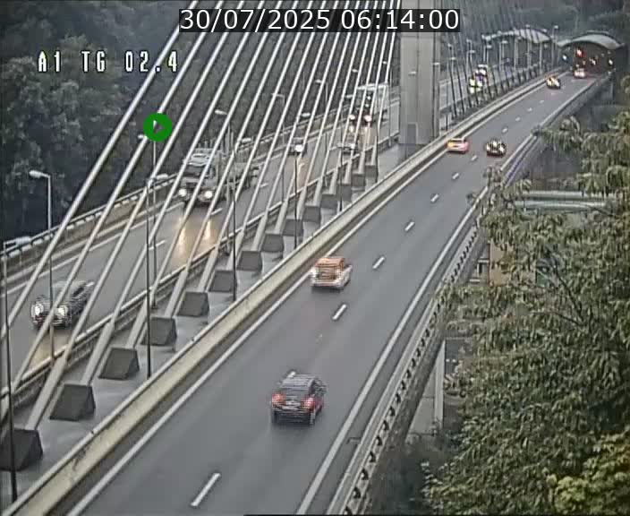 Traffic live webcam Luxembourg Sandweiler - A1 direction Luxembourg-ville - BK 2.4