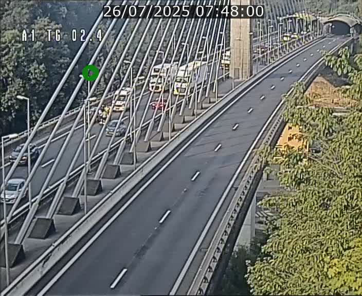 Traffic live webcam Luxembourg Sandweiler - A1 direction Luxembourg-ville - BK 2.4