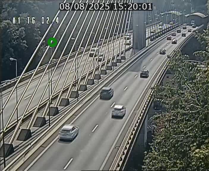 Traffic live webcam Luxembourg Sandweiler - A1 direction Luxembourg-ville - BK 2.4
