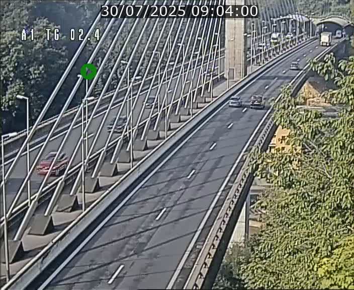 Traffic live webcam Luxembourg Sandweiler - A1 direction Luxembourg-ville - BK 2.4