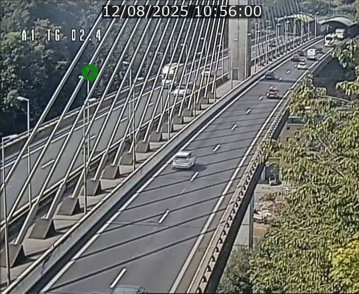 Traffic live webcam Luxembourg Sandweiler - A1 direction Luxembourg-ville - BK 2.4