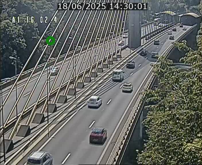 <h2>Traffic live webcam Luxembourg Sandweiler - A1 direction Luxembourg-ville - BK 2.4</h2>