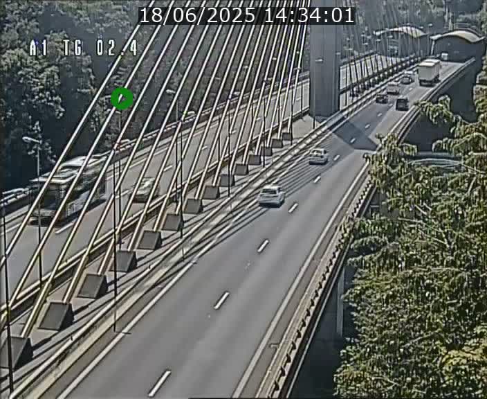 <h2>Traffic live webcam Luxembourg Sandweiler - A1 direction Luxembourg-ville - BK 2.4</h2>