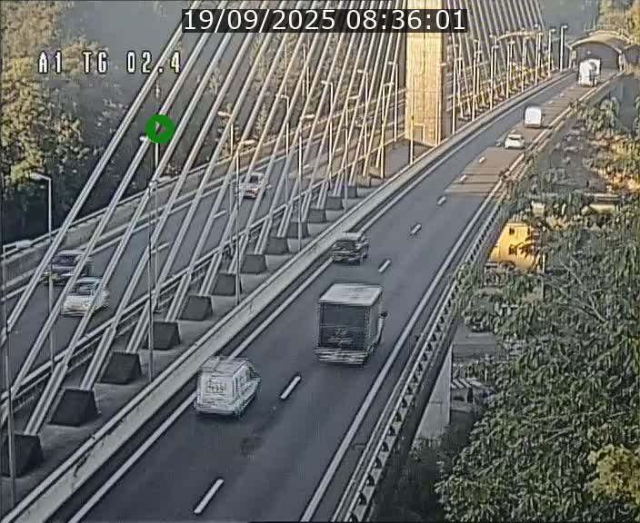 Traffic live webcam Luxembourg Sandweiler - A1 direction Luxembourg-ville - BK 2.4