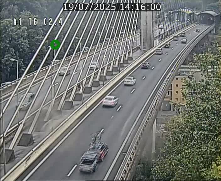 Traffic live webcam Luxembourg Sandweiler - A1 direction Luxembourg-ville - BK 2.4
