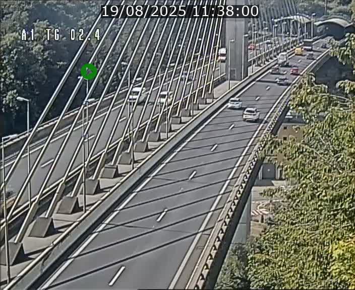 <h2>Traffic live webcam Luxembourg Sandweiler - A1 direction Luxembourg-ville - BK 2.4</h2>