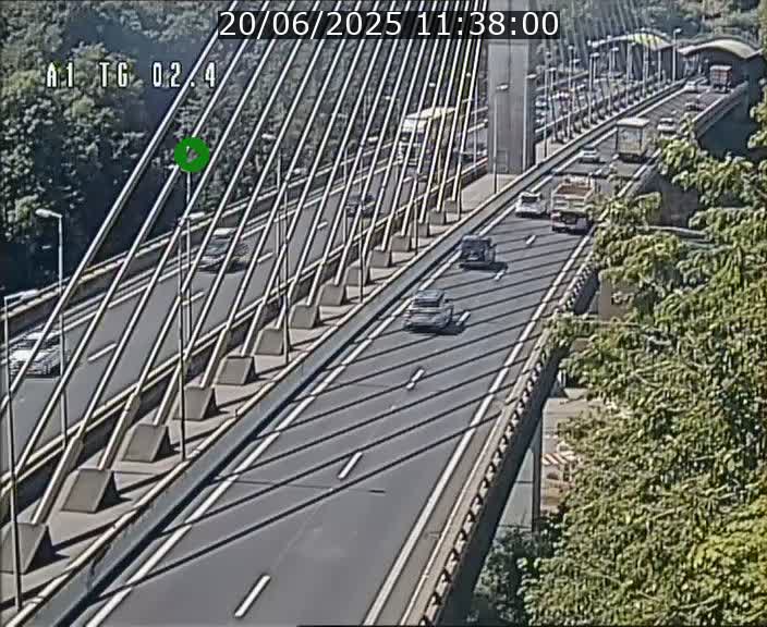 <h2>Traffic live webcam Luxembourg Sandweiler - A1 direction Luxembourg-ville - BK 2.4</h2>