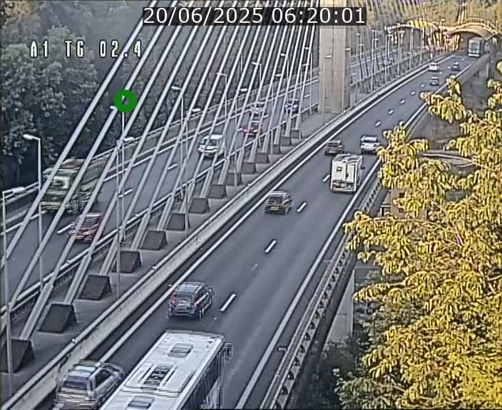 <h2>Traffic live webcam Luxembourg Sandweiler - A1 direction Luxembourg-ville - BK 2.4</h2>