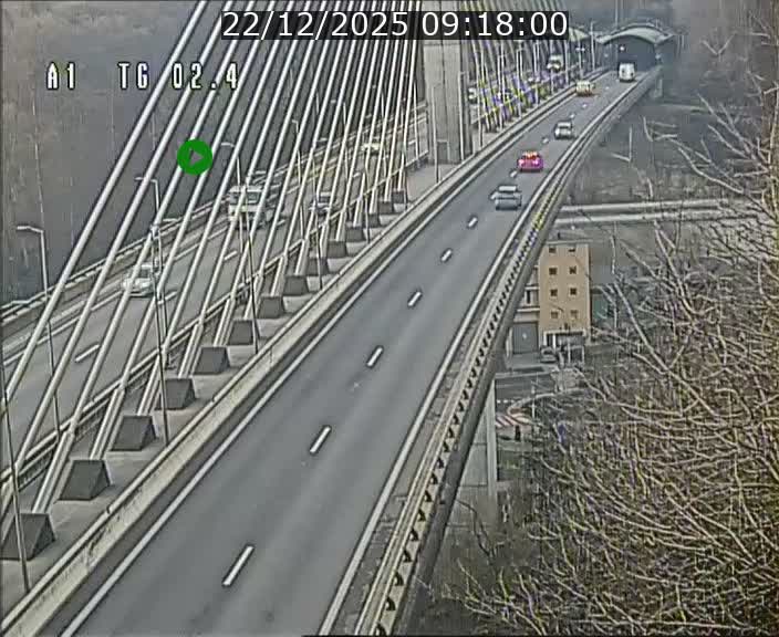 <h2>Traffic live webcam Luxembourg Sandweiler - A1 direction Luxembourg-ville - BK 2.4</h2>