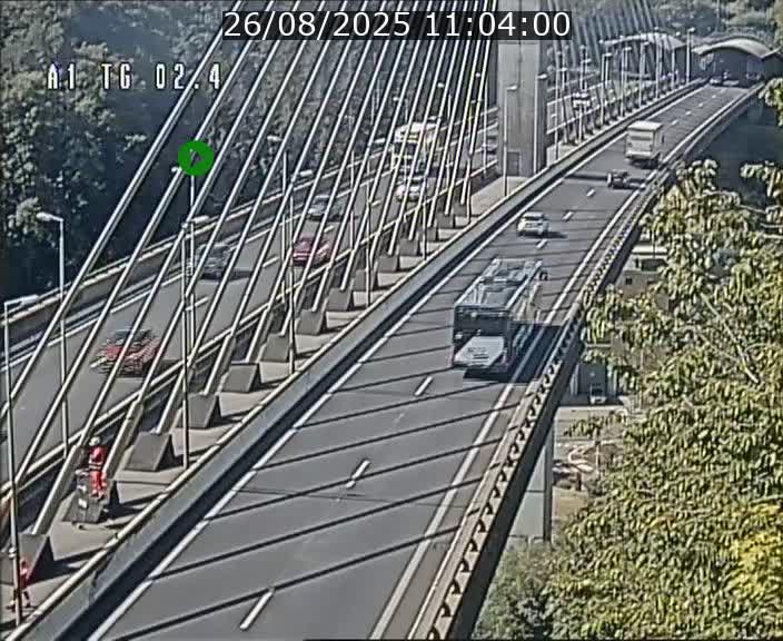 <h2>Traffic live webcam Luxembourg Sandweiler - A1 direction Luxembourg-ville - BK 2.4</h2>