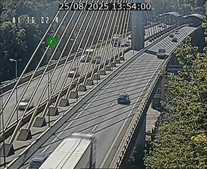 <h2>Traffic live webcam Luxembourg Sandweiler - A1 direction Luxembourg-ville - BK 2.4</h2>