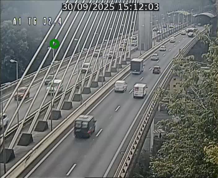 Traffic live webcam Luxembourg Sandweiler - A1 direction Luxembourg-ville - BK 2.4