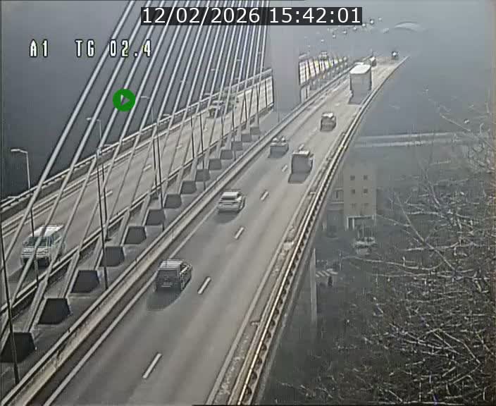 Traffic live webcam Luxembourg Sandweiler - A1 direction Luxembourg-ville - BK 2.4
