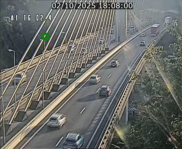 <h2>Traffic live webcam Luxembourg Sandweiler - A1 direction Luxembourg-ville - BK 2.4</h2>