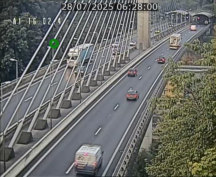<h2>Traffic live webcam Luxembourg Sandweiler - A1 direction Luxembourg-ville - BK 2.4</h2>