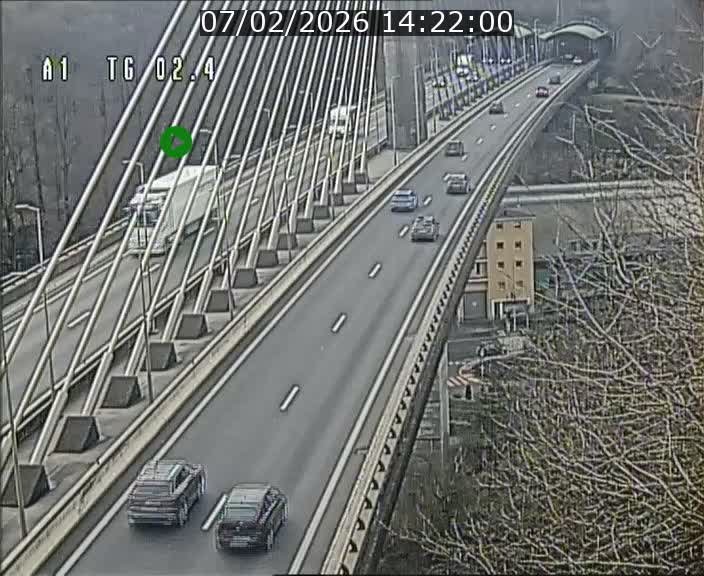 <h2>Traffic live webcam Luxembourg Sandweiler - A1 direction Luxembourg-ville - BK 2.4</h2>