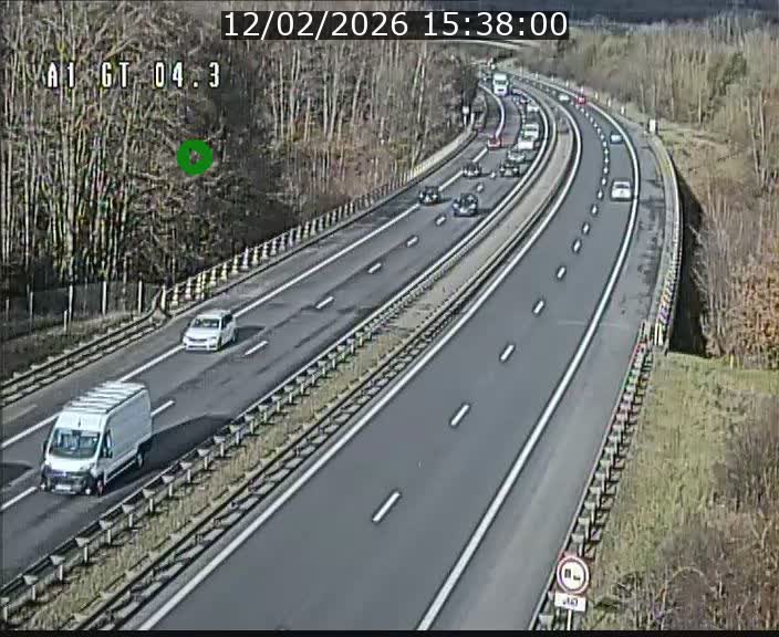 <h2>Traffic live webcam Luxembourg Itzig - A1 direction Sandweiler - BK 4.3</h2>