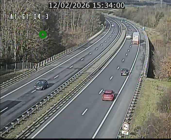 <h2>Traffic live webcam Luxembourg Itzig - A1 direction Sandweiler - BK 4.3</h2>