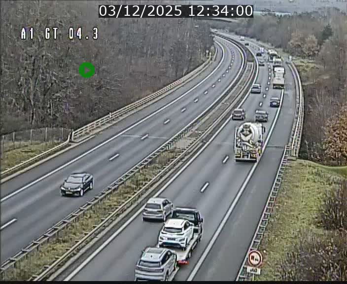 <h2>Traffic live webcam Luxembourg Itzig - A1 direction Sandweiler - BK 4.3</h2>