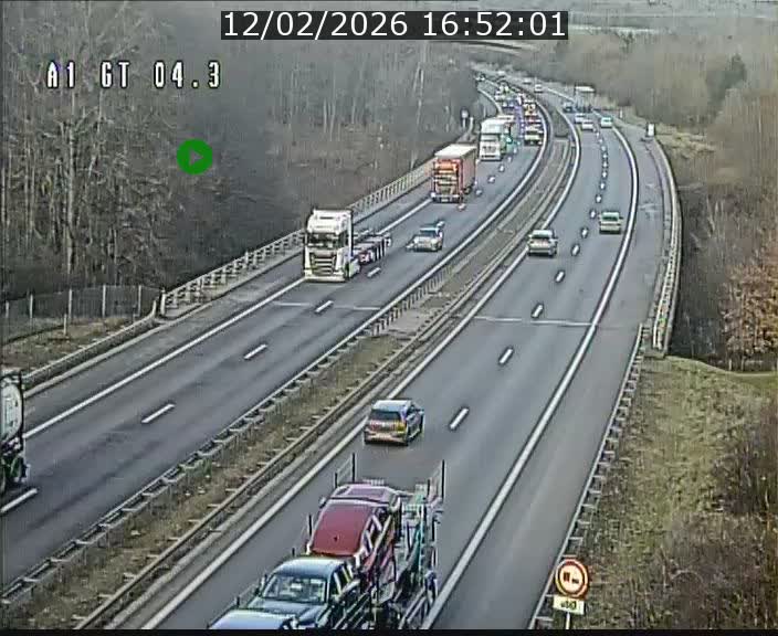Traffic live webcam Luxembourg Itzig - A1 direction Sandweiler - BK 4.3