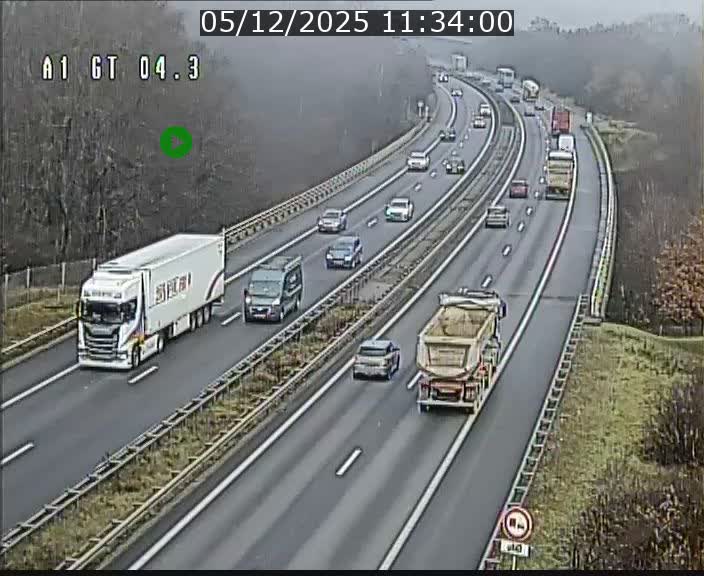 <h2>Traffic live webcam Luxembourg Itzig - A1 direction Sandweiler - BK 4.3</h2>