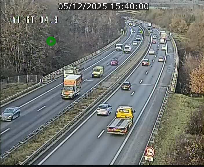 <h2>Traffic live webcam Luxembourg Itzig - A1 direction Sandweiler - BK 4.3</h2>